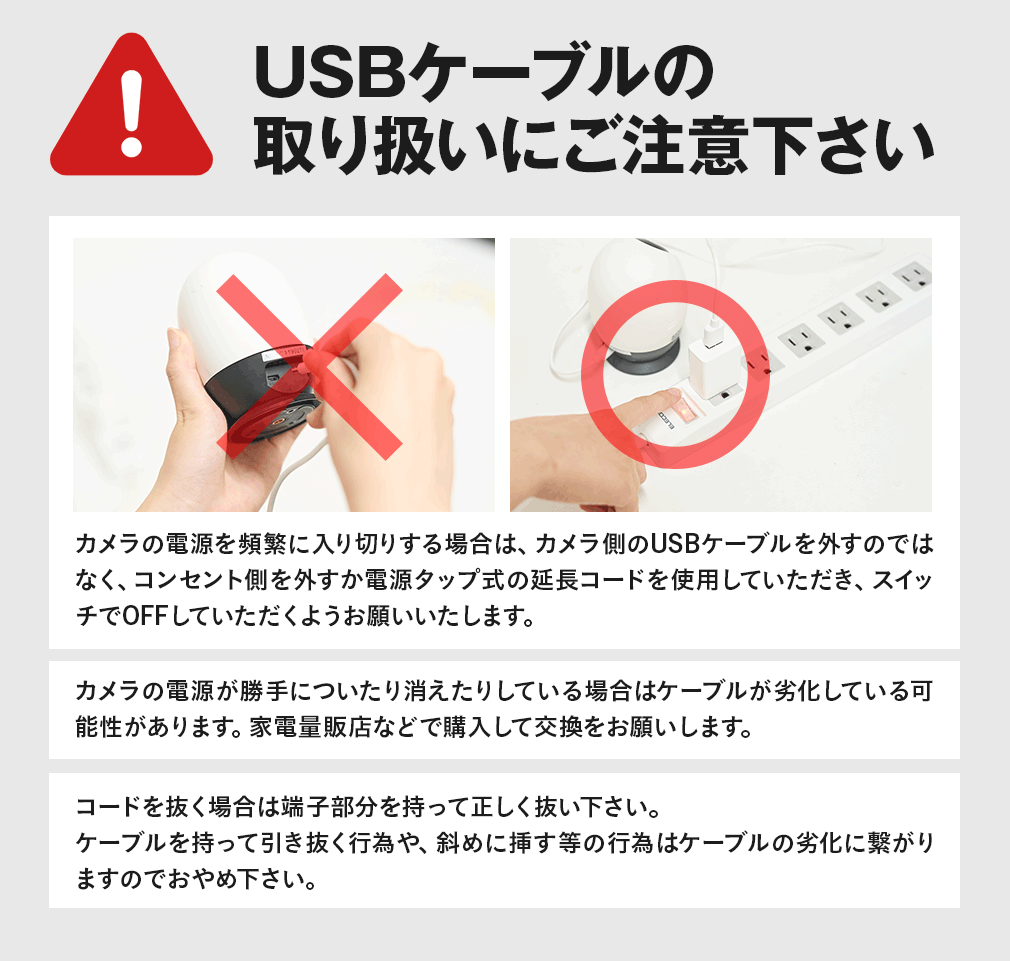 USBケーブルのご利用について