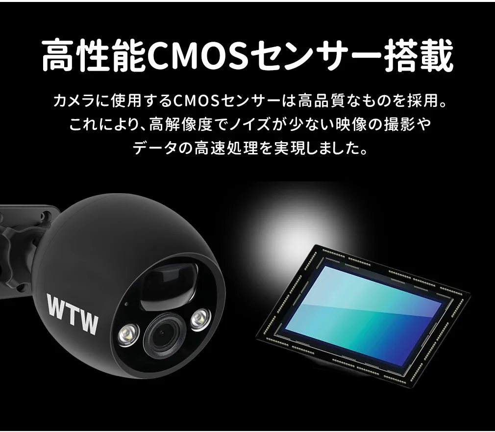 ソーラーカメラでの使用も(ソーラーパネル別売り) ちび太防犯灯 バッテリー搭載 カメラ二台と録画機セット。WTW-EG1980S-SET 