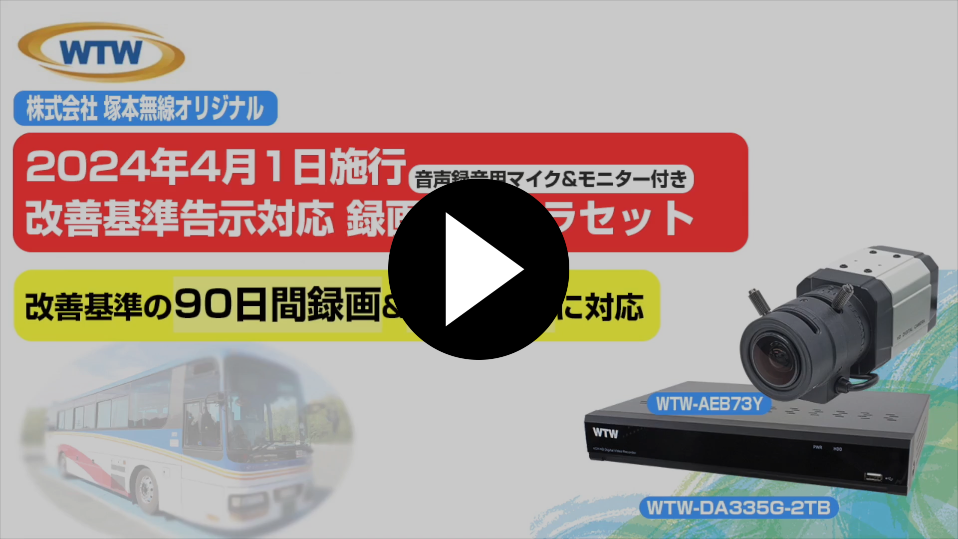高画質4K800万画素録画機(WTW-DA335E)とAHDカメラのAHD