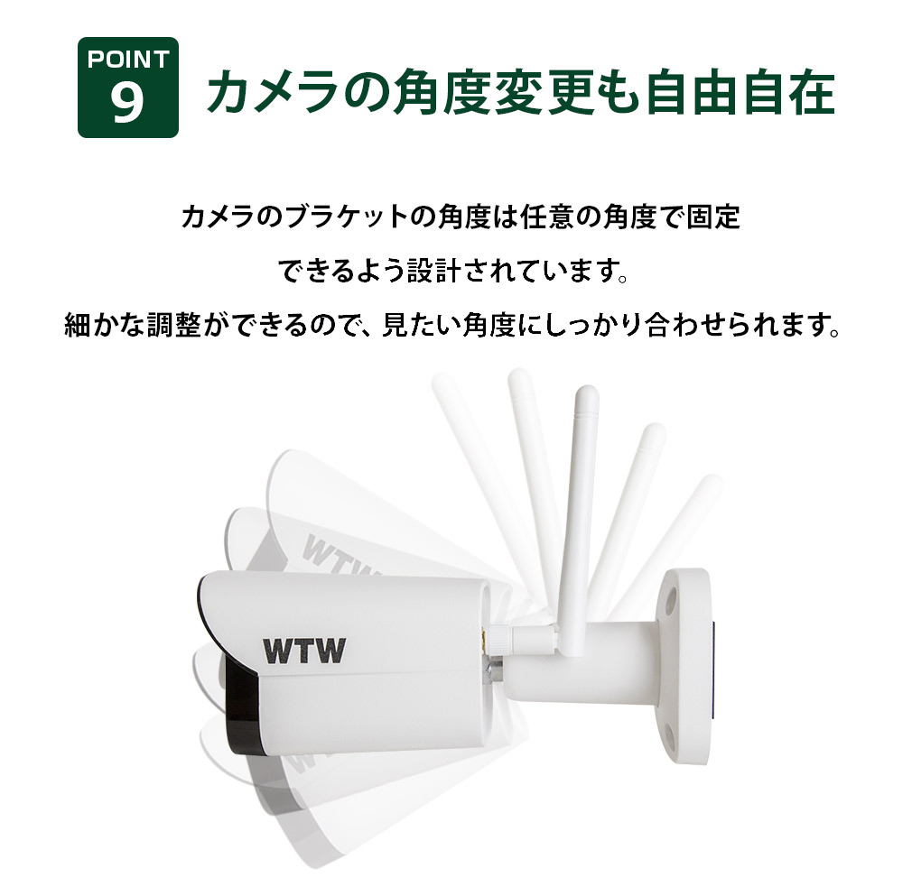 WTW-WNV1429G WTW塚本無線の IPC 防犯カメラセット。設置が簡単なWi-Fi屋外防雨仕様カラーカメラセット ケーブル1本で電源と映像を接続出来ますので設置工事が楽です。